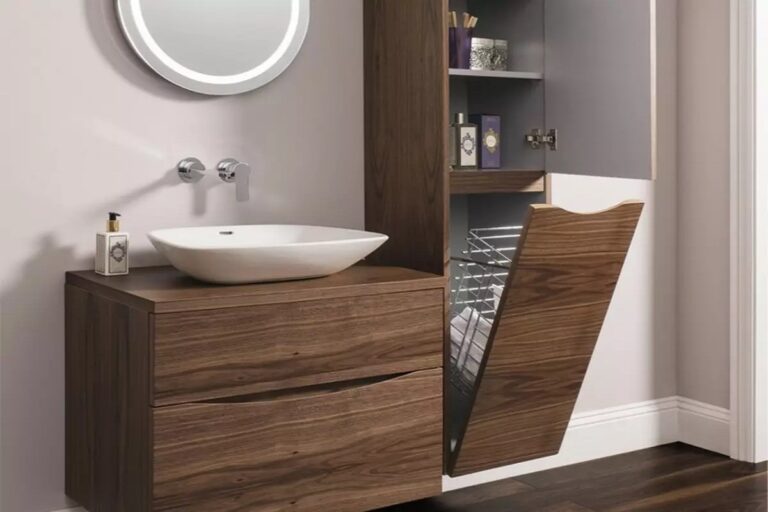 Kirli Sepetli Banyo Dolabı